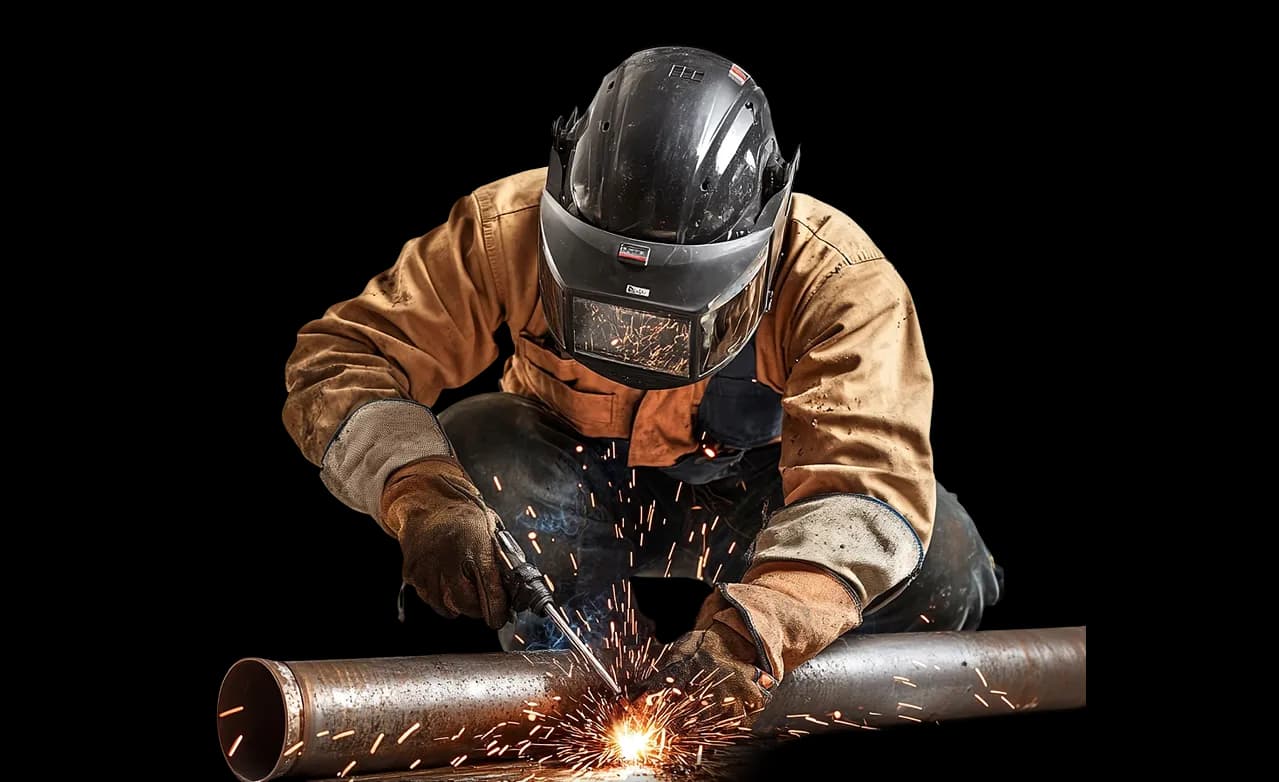 Welder at work
